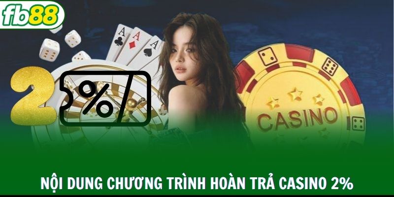 Thông tin về sự kiện hoàn trả casino 2% cực khủng